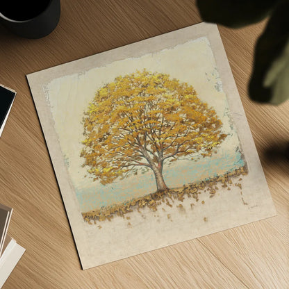 Golden Oak on Canvas by James Wiens. Shown as a detailed flat fine art print, highlighting archival giclee quality. Available as an archival giclee rolled canvas, fine art paper, or poster print. SKU 33246a.