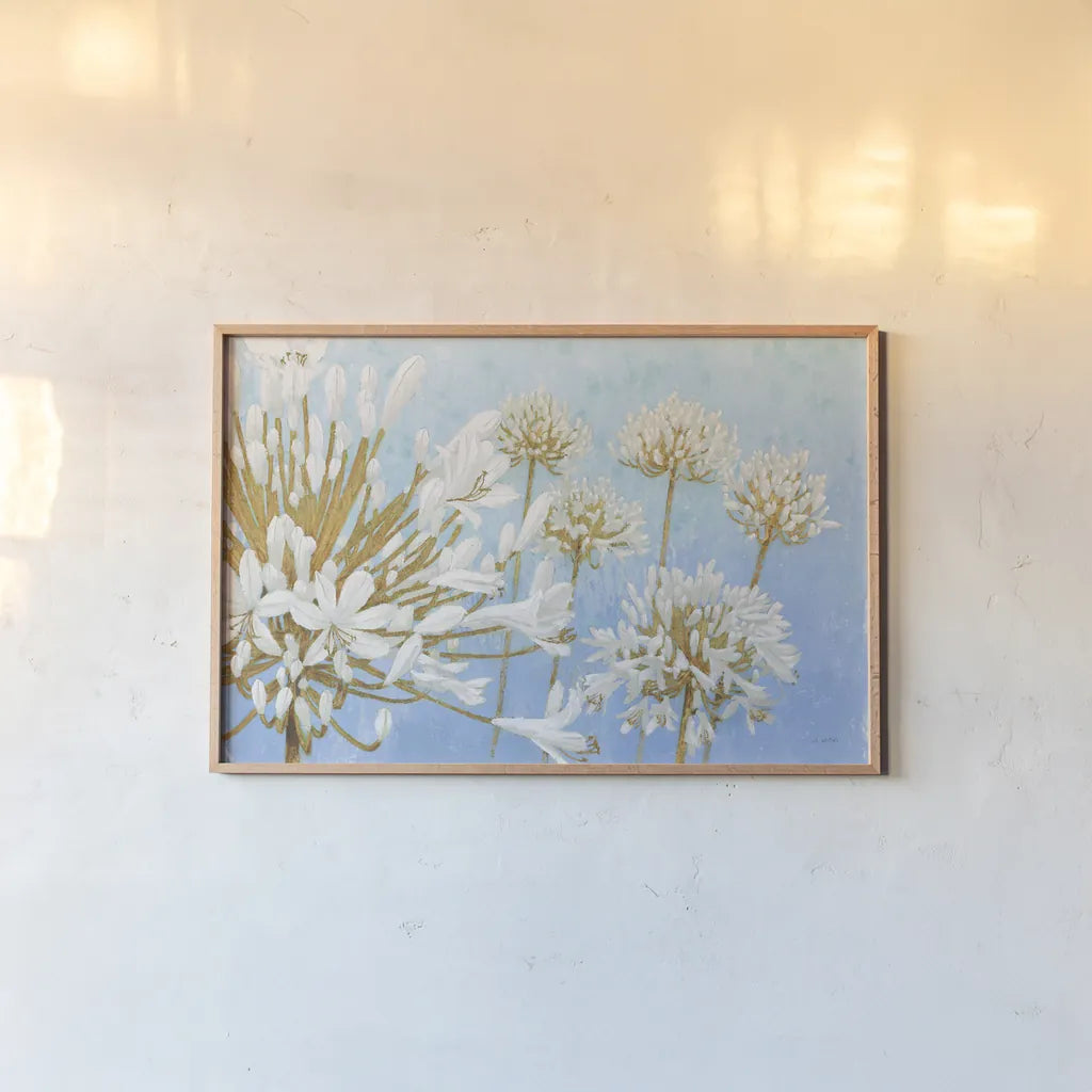 Golden Spring by James Wiens. shown as a paper print in a natural frame. Available as a archival giclee rolled canvas, fine art paper, or poster print. SKU 50827i.