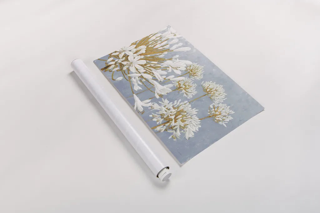 Golden Spring Blue Gray by James Wiens. shown as a rolled paper print. Available as archival giclee rolled canvas, fine art paper, or poster print. SKU 51562i.