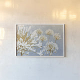 Golden Spring Blue Gray by James Wiens. shown as a paper print in a white frame. Available as a archival giclee rolled canvas, fine art paper, or poster print. SKU 51562i.