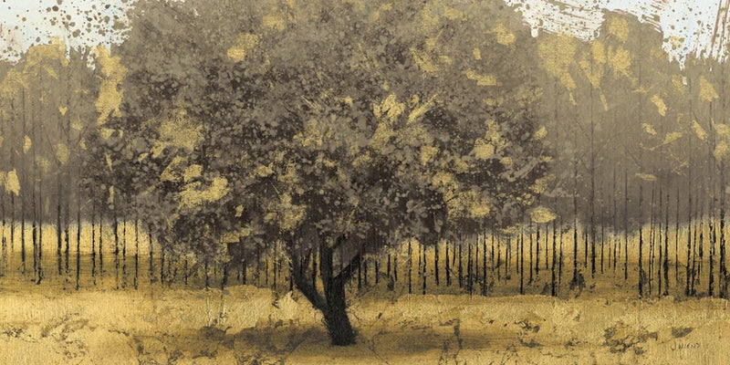 Golden Trees I Taupe Crop by James Wiens