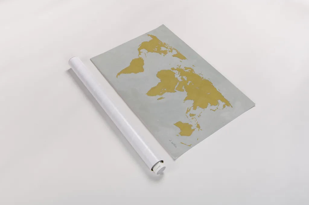 Golden World by James Wiens. shown as a rolled paper print. Available as archival giclee rolled canvas, fine art paper, or poster print. SKU 69550i.