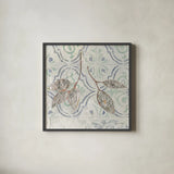 Gracefully Blue III by James Wiens. Shown in a sleek black glass frame for a contemporary gallery look. Available as an archival giclee rolled canvas, fine art paper, or poster print. SKU 38343a.