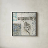 Gracefully Blue IV by James Wiens. Shown in a sleek black glass frame for a contemporary gallery look. Available as an archival giclee rolled canvas, fine art paper, or poster print. SKU 38344a.