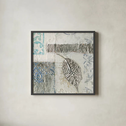 Gracefully Blue IV by James Wiens. Shown in a sleek black glass frame for a contemporary gallery look. Available as an archival giclee rolled canvas, fine art paper, or poster print. SKU 38344a.