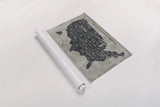 Grunge USA Map by James Wiens. shown as a rolled paper print. Available as archival giclee rolled canvas, fine art paper, or poster print. SKU 54954i.
