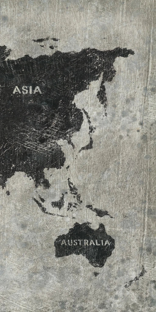 Grunge World Map Panel III by James Wiens
