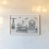 Halloween Treats I by James Wiens. shown as a paper print in a white frame. Available as a archival giclee rolled canvas, fine art paper, or poster print. SKU 78884i.