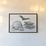 Halloween Treats II by James Wiens. shown as a paper print in a black flame. Available as a archival giclee rolled canvas, fine art paper, or poster print. SKU 78885i.