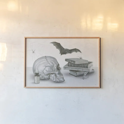 Halloween Treats II by James Wiens. shown as a paper print in a natural frame. Available as a archival giclee rolled canvas, fine art paper, or poster print. SKU 78885i.