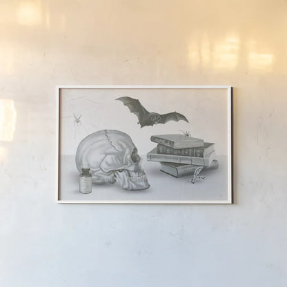 Halloween Treats II by James Wiens. shown as a paper print in a white frame. Available as a archival giclee rolled canvas, fine art paper, or poster print. SKU 78885i.