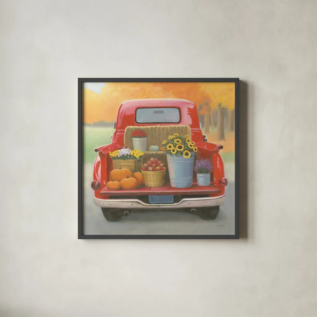 Heartland Harvest Moments I by James Wiens. Shown in a sleek black glass frame for a contemporary gallery look. Available as an archival giclee rolled canvas, fine art paper, or poster print. SKU 41537a.