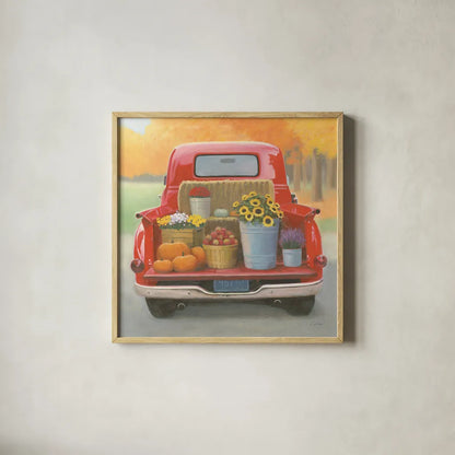 Heartland Harvest Moments I by James Wiens. Shown in a natural wood glass frame for a timeless modern aesthetic. Available as an archival giclee rolled canvas, fine art paper, or poster print. SKU 41537a.