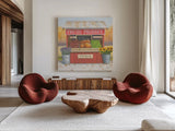 Heartland Harvest Moments II by James Wiens. Shown as extra-large giant wall art in a modern living room. Available as an archival giclee rolled canvas, fine art paper, or poster print. SKU 41538a.