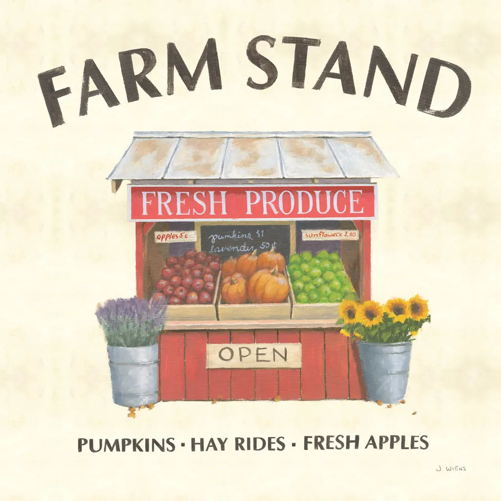 Heartland Harvest Moments II Farm Stand by James Wiens. SKU 79766a. Archival Giclee Fine art print for wall decor.