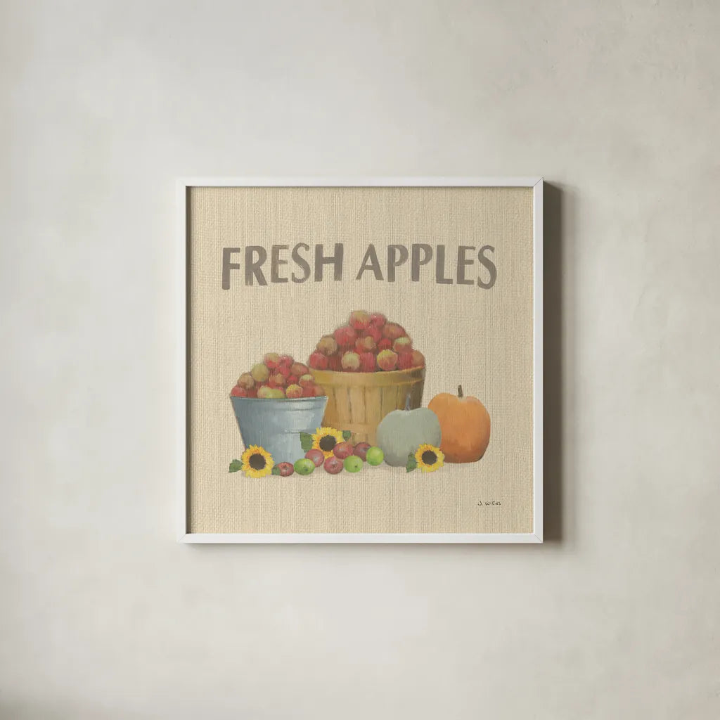 Heartland Harvest Moments III by James Wiens. Shown in a crisp white glass frame for a clean and minimalist style. Available as an archival giclee rolled canvas, fine art paper, or poster print. SKU 41539a.