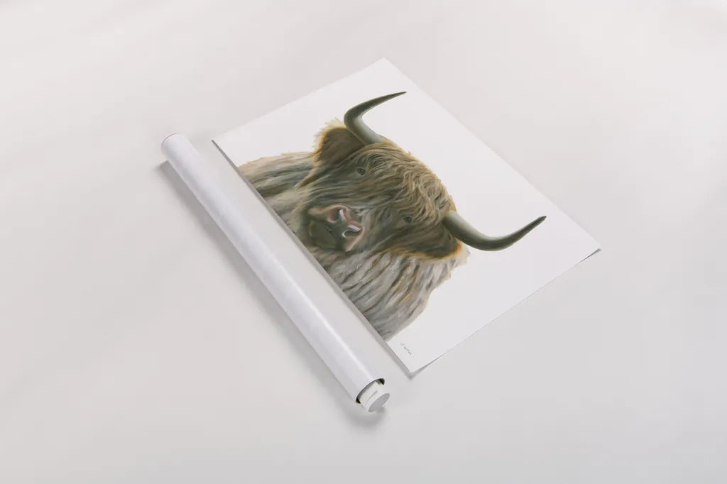 Highlander by James Wiens. shown as a rolled paper print. Available as archival giclee rolled canvas, fine art paper, or poster print. SKU 56447i.