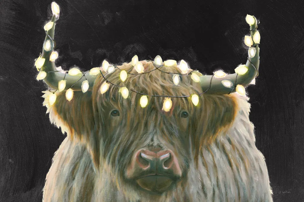 Holiday Highlander BW by James Wiens. SKU 81956i. Archival Giclee Fine art print for wall decor.