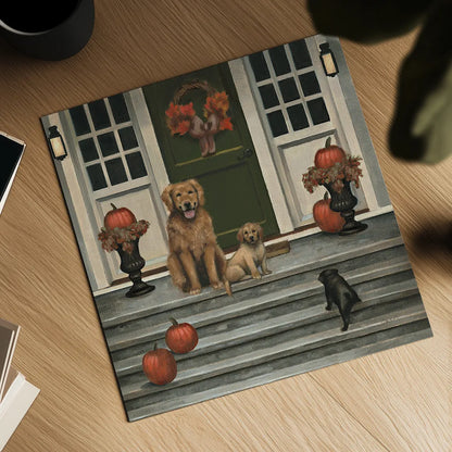 Home Welcoming by James Wiens. Shown as a detailed flat fine art print, highlighting archival giclee quality. Available as an archival giclee rolled canvas, fine art paper, or poster print. SKU 19504a.