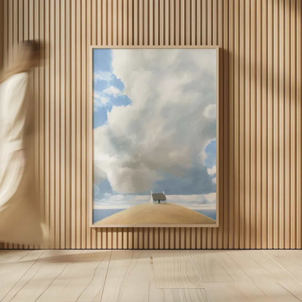 House on the Hill by James Wiens. shown as over sized large wall art. Available as an archival giclee rolled canvas, fine art paper, or poster print. SKU 72484h.