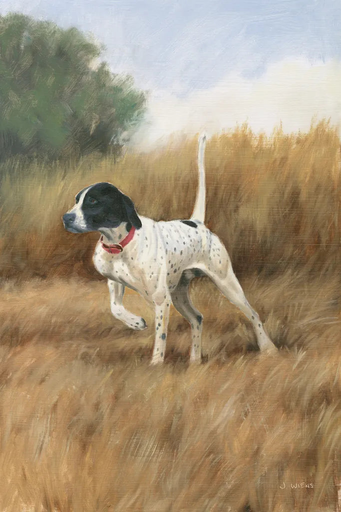 Hunting Dog II by James Wiens. SKU 76115h. Archival Giclee Fine art print for wall decor.