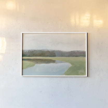 Interior Lake II by James Wiens. shown as a paper print in a white frame. Available as a archival giclee rolled canvas, fine art paper, or poster print. SKU 73425i.