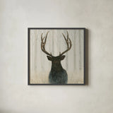 Into the Forest Warm Crop by James Wiens. Shown in a sleek black glass frame for a contemporary gallery look. Available as an archival giclee rolled canvas, fine art paper, or poster print. SKU 50174a.