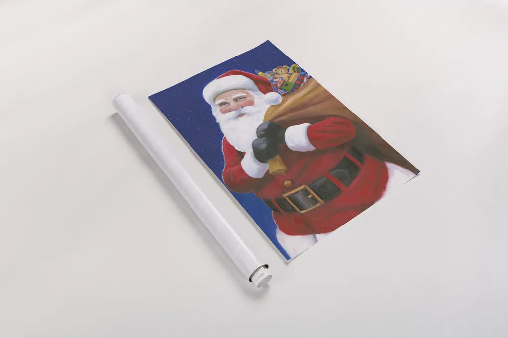 James Santa by James Wiens. shown as a rolled paper print. Available as archival giclee rolled canvas, fine art paper, or poster print. SKU 65797h.