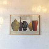 Jeweled Vessels No Leaves by James Wiens. shown as a paper print in a natural frame. Available as a archival giclee rolled canvas, fine art paper, or poster print. SKU 33121i.