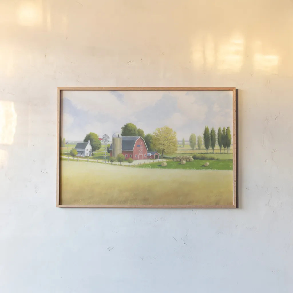 Land of the Brave by James Wiens. shown as a paper print in a natural frame. Available as a archival giclee rolled canvas, fine art paper, or poster print. SKU 32588i.