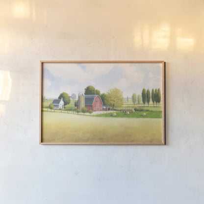 Land of the Brave by James Wiens. shown as a paper print in a natural frame. Available as a archival giclee rolled canvas, fine art paper, or poster print. SKU 32588i.