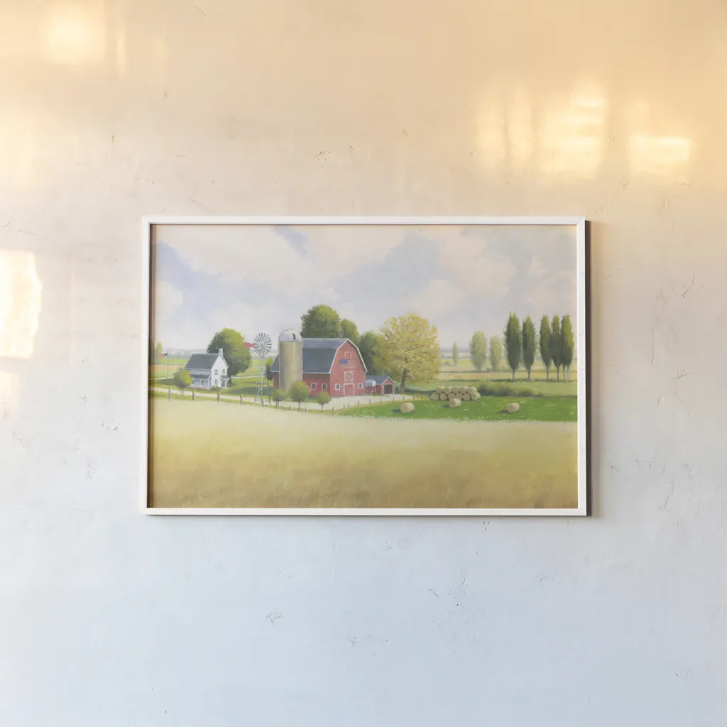 Land of the Brave by James Wiens. shown as a paper print in a white frame. Available as a archival giclee rolled canvas, fine art paper, or poster print. SKU 32588i.