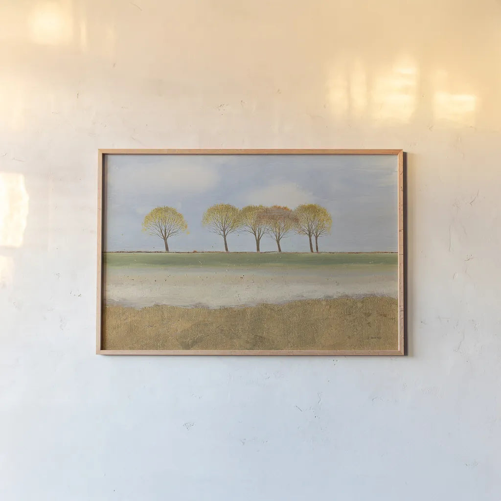 Landscape Horizon by James Wiens. shown as a paper print in a natural frame. Available as a archival giclee rolled canvas, fine art paper, or poster print. SKU 21831i.