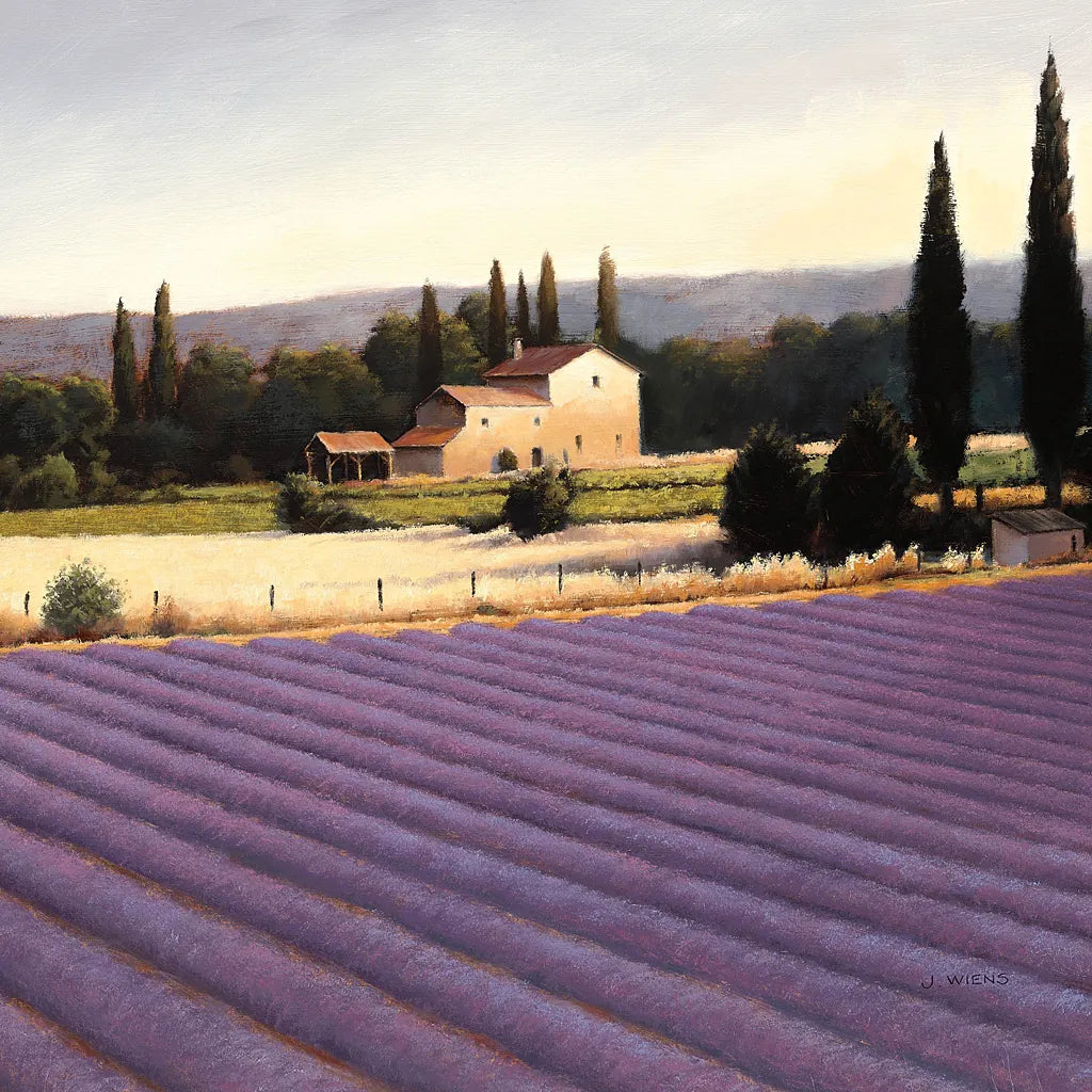 Lavender Fields II Crop by James Wiens. SKU 10739a. Archival Giclee Fine art print for wall decor.