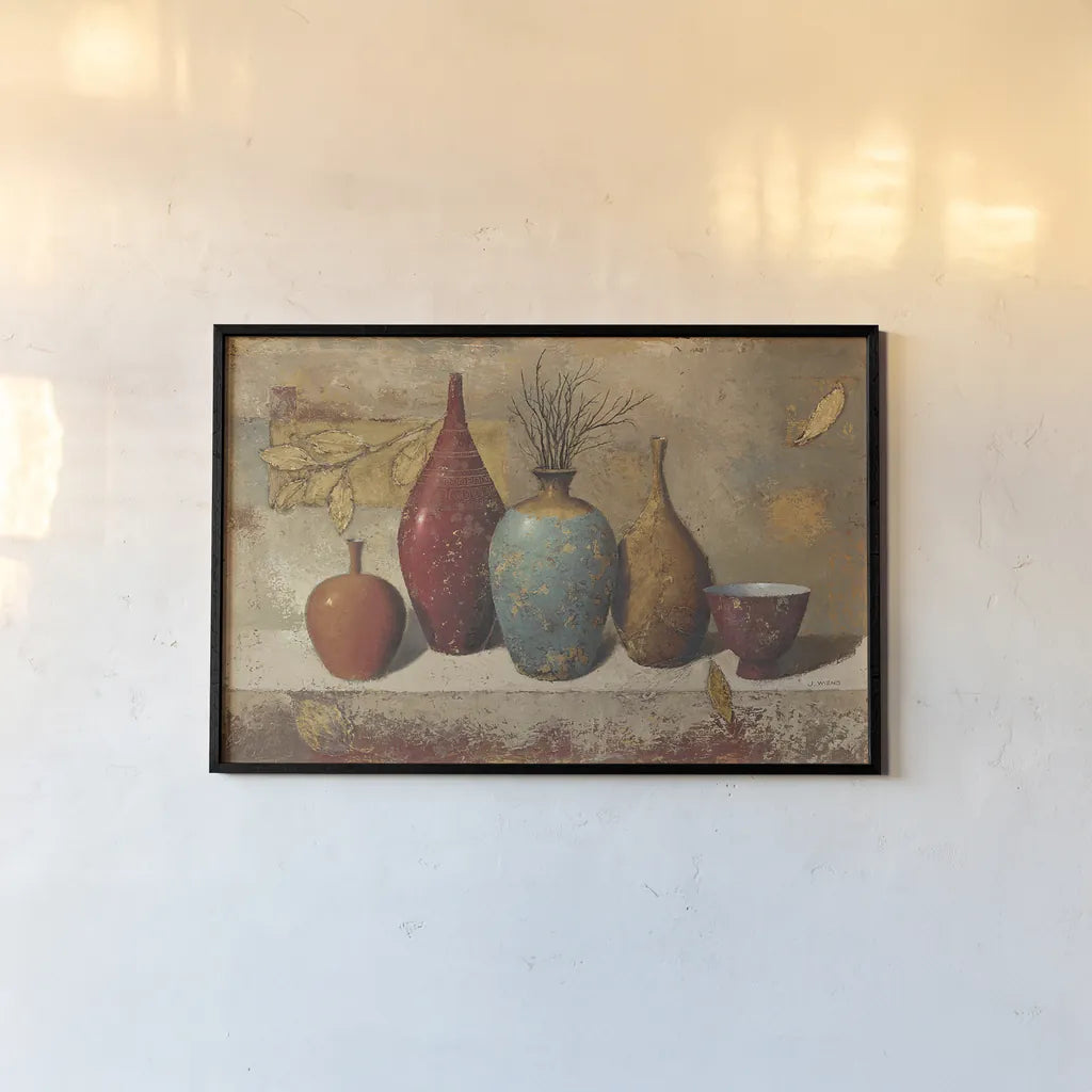 Leaves and Vessels with Twigs by James Wiens. shown as a paper print in a black flame. Available as a archival giclee rolled canvas, fine art paper, or poster print. SKU 11127i.