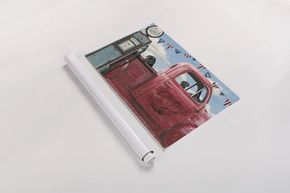 Lets Go for a Ride I by James Wiens. shown as a rolled paper print. Available as archival giclee rolled canvas, fine art paper, or poster print. SKU 14804i.