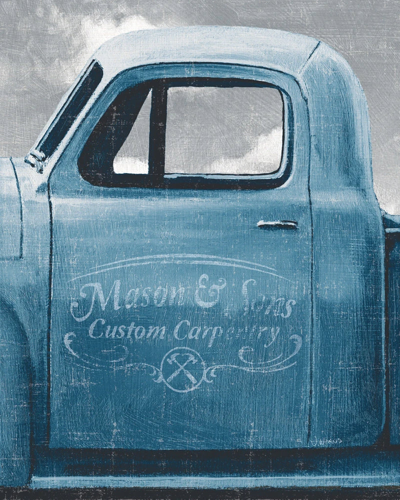 Lets Go for a Ride II Vintage Blue by James Wiens