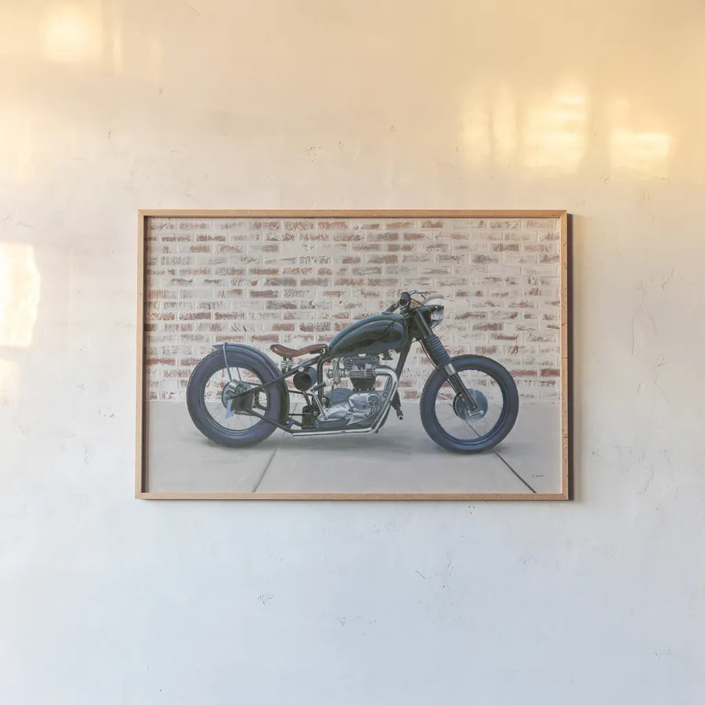 Lets Roll I by James Wiens. shown as a paper print in a natural frame. Available as a archival giclee rolled canvas, fine art paper, or poster print. SKU 53211i.