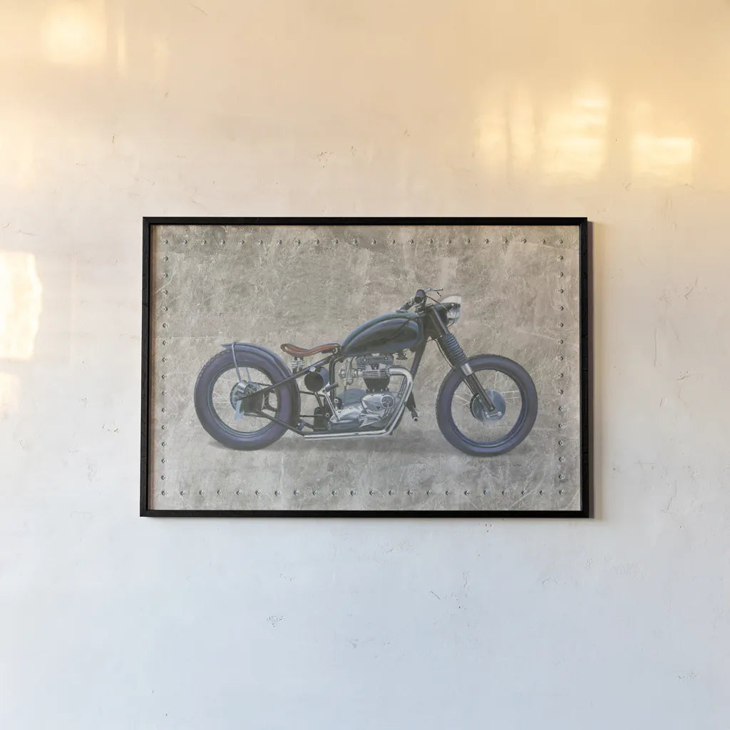 Lets Roll I Gray by James Wiens. shown as a paper print in a black flame. Available as a archival giclee rolled canvas, fine art paper, or poster print. SKU 53383i.