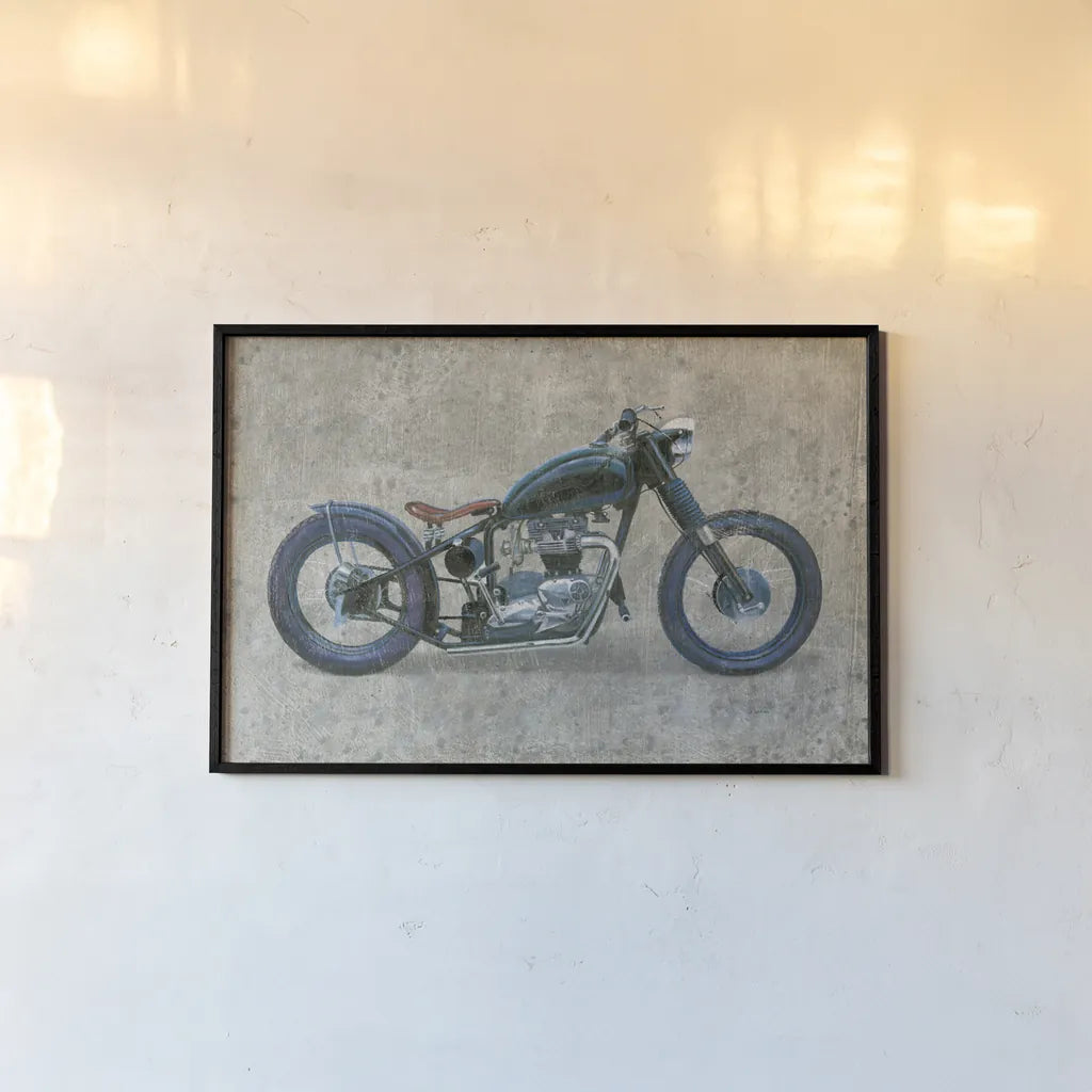 Lets Roll I Grunge by James Wiens. shown as a paper print in a black flame. Available as a archival giclee rolled canvas, fine art paper, or poster print. SKU 54950i.