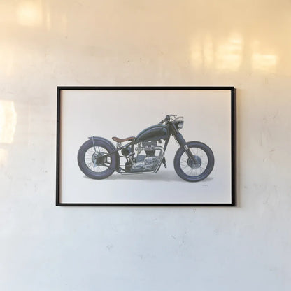 Lets Roll I White by James Wiens. shown as a paper print in a black flame. Available as a archival giclee rolled canvas, fine art paper, or poster print. SKU 53217i.