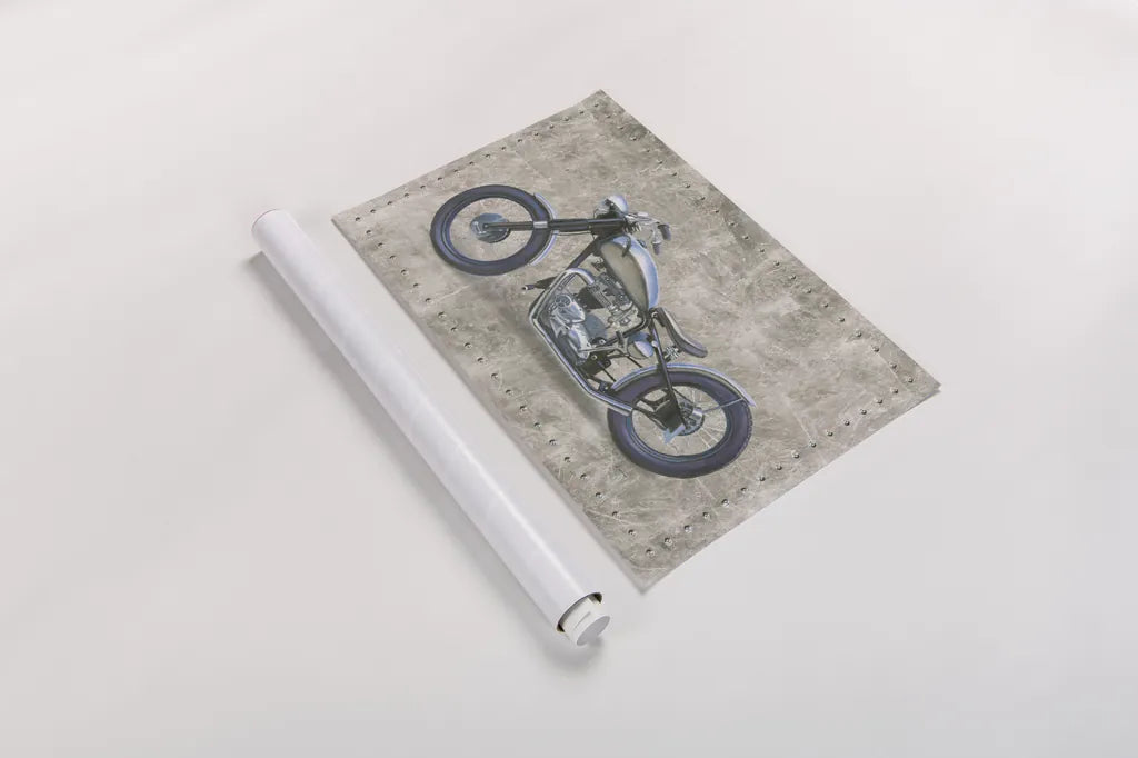 Lets Roll II Gray by James Wiens. shown as a rolled paper print. Available as archival giclee rolled canvas, fine art paper, or poster print. SKU 53384i.