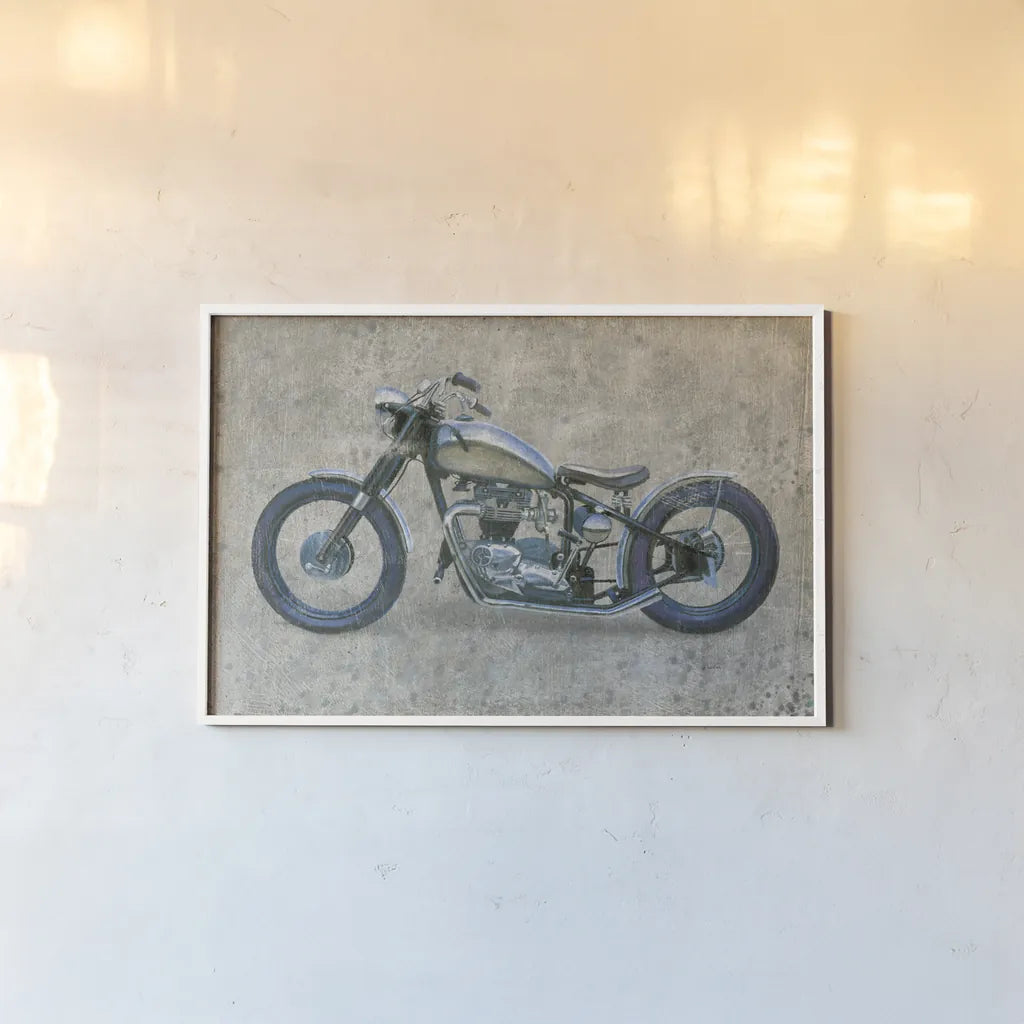 Lets Roll II Grunge by James Wiens. shown as a paper print in a white frame. Available as a archival giclee rolled canvas, fine art paper, or poster print. SKU 54951i.
