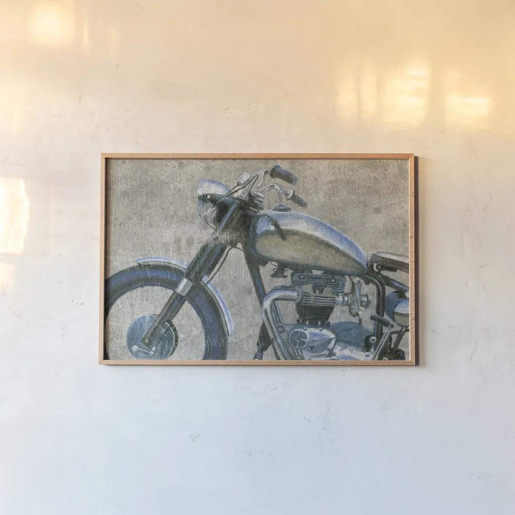 Lets Roll II Grunge Crop by James Wiens. shown as a paper print in a natural frame. Available as a archival giclee rolled canvas, fine art paper, or poster print. SKU 54953i.