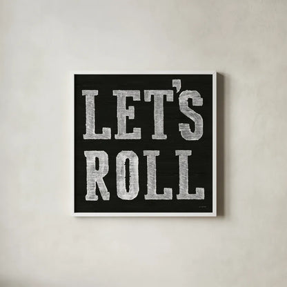 Lets Roll V by James Wiens. Shown in a crisp white glass frame for a clean and minimalist style. Available as an archival giclee rolled canvas, fine art paper, or poster print. SKU 53215a.