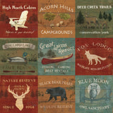 Lodge Signs XI by James Wiens. SKU 33308a. Archival Giclee Fine art print for wall decor.
