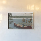 Lodge Trail No Wood by James Wiens. shown as a paper print in a white frame. Available as a archival giclee rolled canvas, fine art paper, or poster print. SKU 89454i.