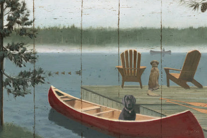 Lodge Trail no Cabin and Geese by James Wiens. SKU 22982i. Archival Giclee Fine art print for wall decor.