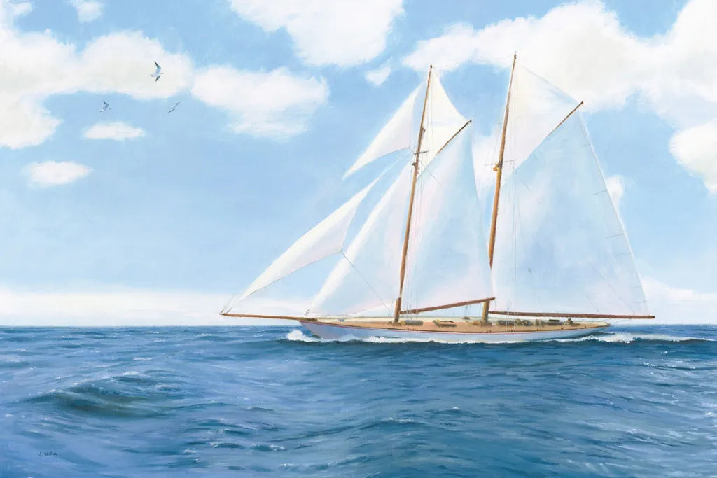 Majestic Sailboat by James Wiens. SKU 46436i. Archival Giclee Fine art print for wall decor.