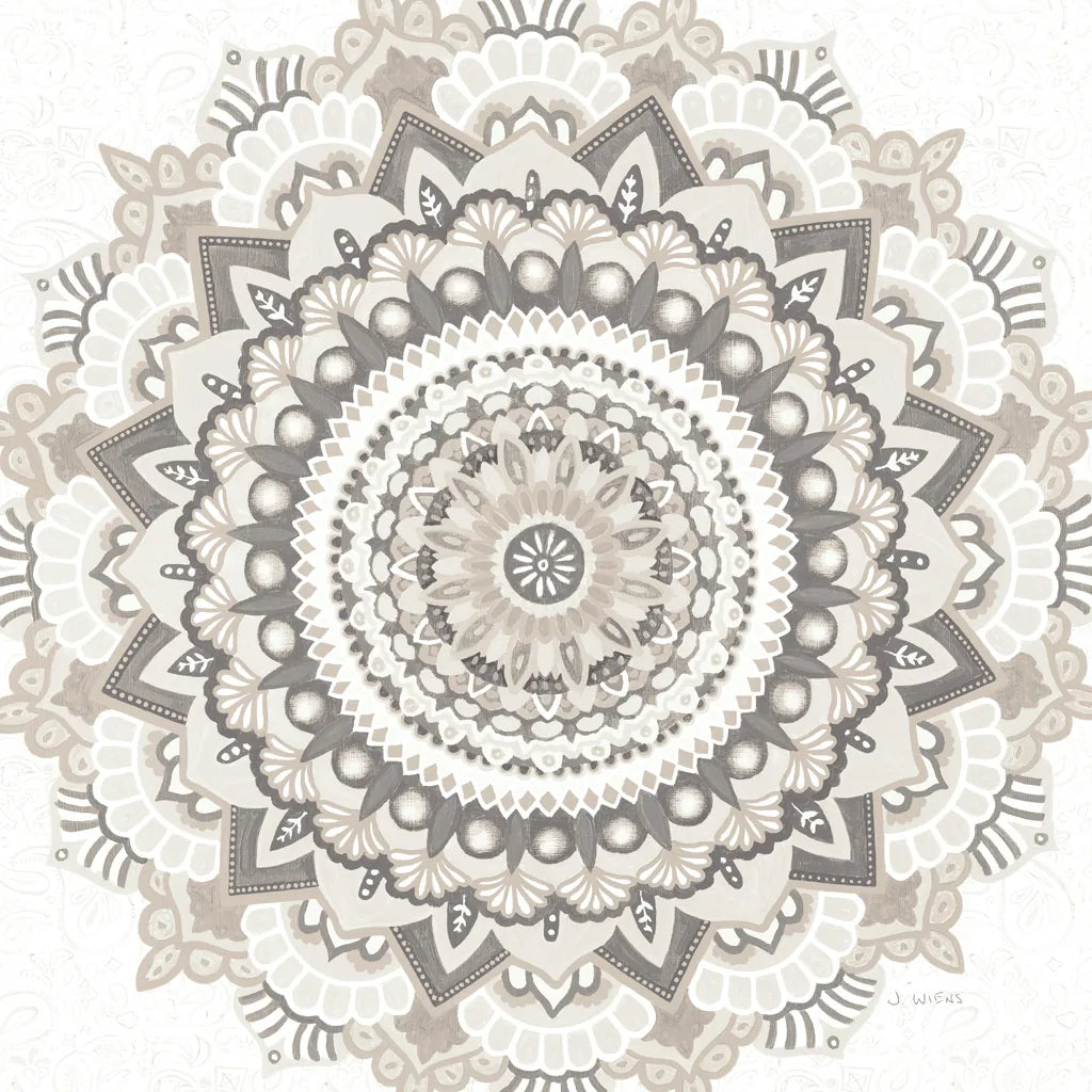 Mandala Dream Neutral Crop by James Wiens. SKU 63999a. Archival Giclee Fine art print for wall decor.